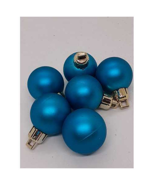 Set 6 globulete mici rotunde culoare bleu