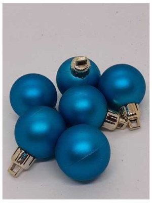 Set 6 globulete mici rotunde culoare bleu 2