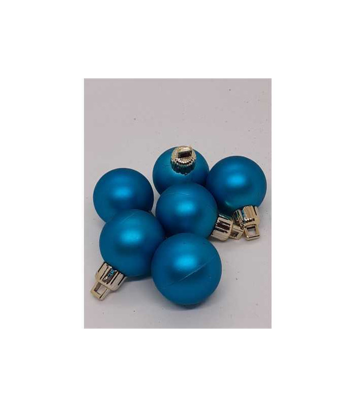 Set 6 globulete mici rotunde culoare bleu
