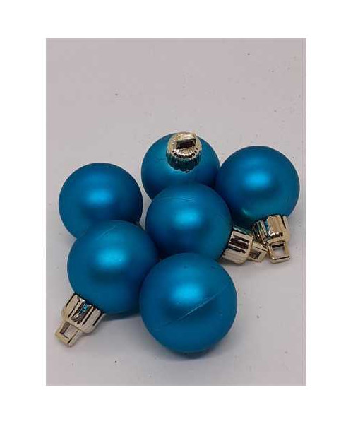 Set 6 globulete mici rotunde culoare bleu