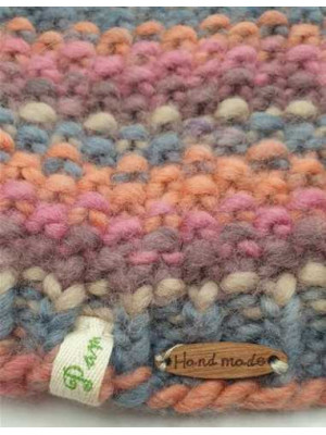 Caciula copii tricotata multicolora hand made marime 11 12 ani 2