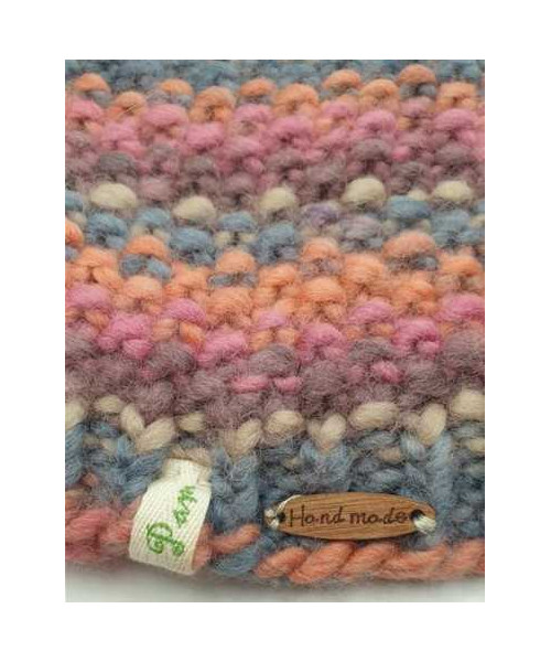 Caciula copii tricotata multicolora hand made marime 11 12 ani