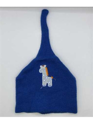 Caciula copii albastra cu girafa marime 6 7 ani