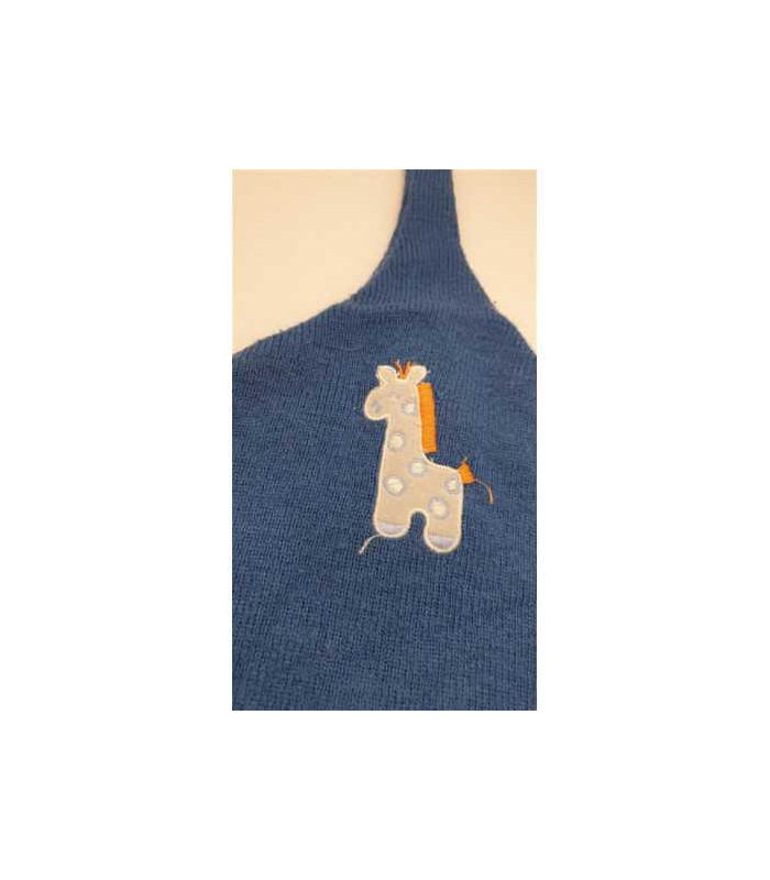 Caciula copii albastra cu girafa marime 6 7 ani