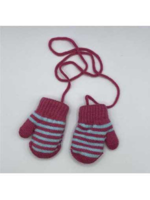 Manusi tricotate multicolore pentru bebelusi