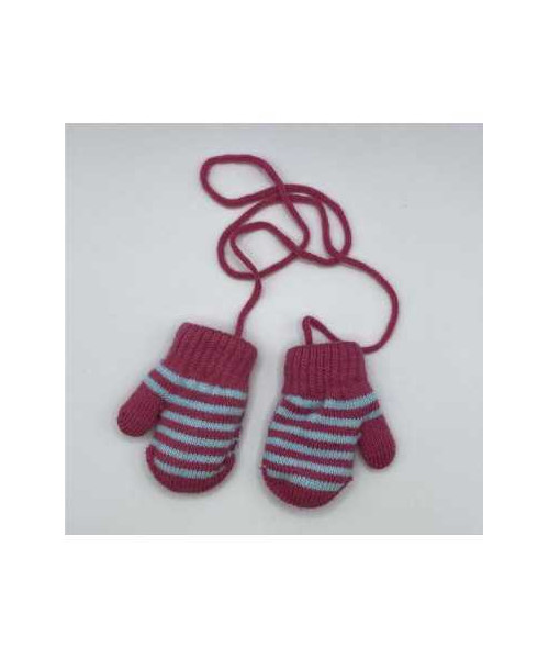 Manusi tricotate multicolore pentru bebelusi