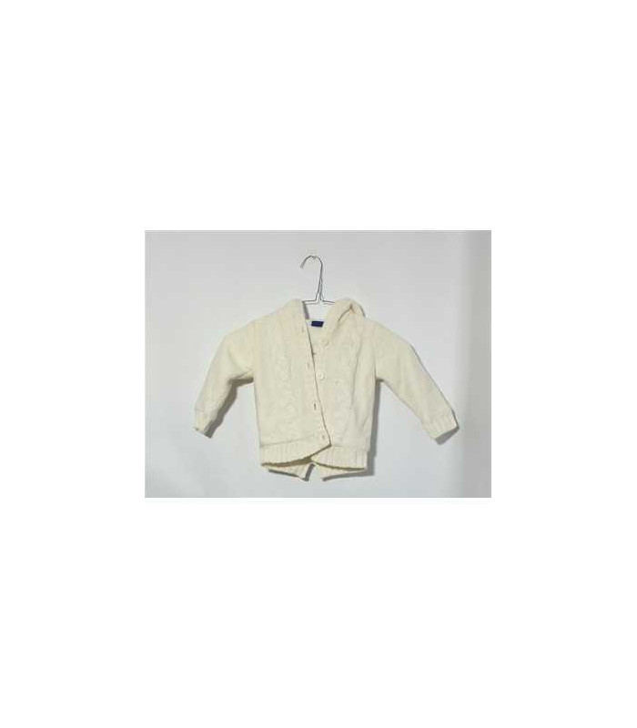 Pulover pentru copii alb cu nasturei Lupilu marimea 6 12 luni