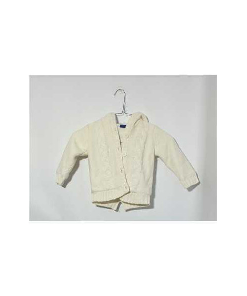 Pulover pentru copii alb cu nasturei Lupilu marimea 6 12 luni