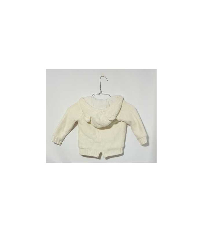 Pulover pentru copii alb cu nasturei Lupilu marimea 6 12 luni