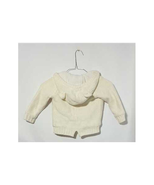 Pulover pentru copii alb cu nasturei Lupilu marimea 6 12 luni