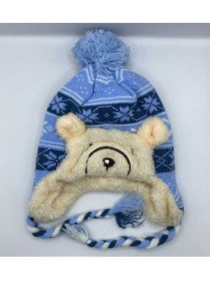 Caciulita copii cu ursulet imblanita marime 6 7 ani