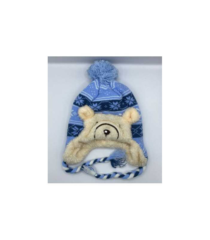 Caciulita copii cu ursulet imblanita marime 6 7 ani