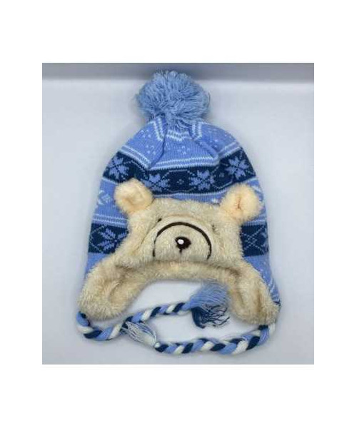 Caciulita copii cu ursulet imblanita marime 6 7 ani