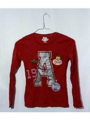 Bluzita cu maneca lunga fetite rosie Tex marime 9 10 ani