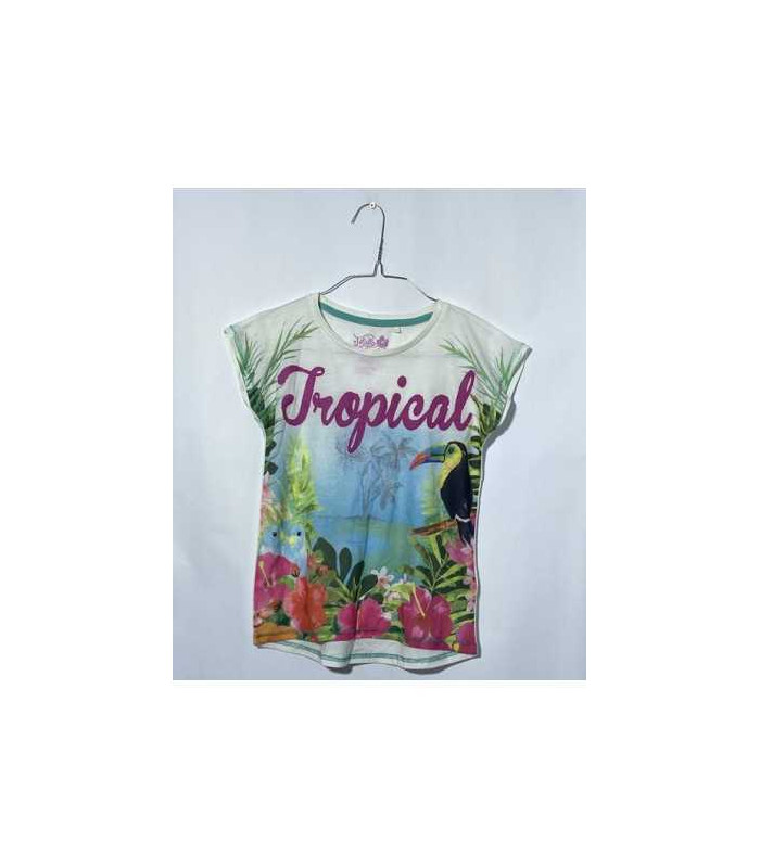 Tricou copii cu inprimeu tropical C&A marime 9 10 ani