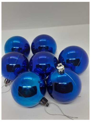 Set 7 globuri pentru brad Craciun culoare albastru