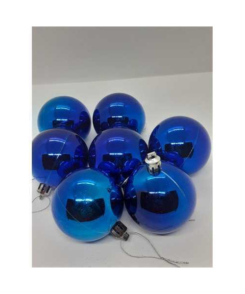 Set 7 globuri pentru brad Craciun culoare albastru