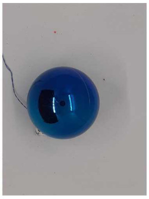 Set 7 globuri pentru brad Craciun culoare albastru 2