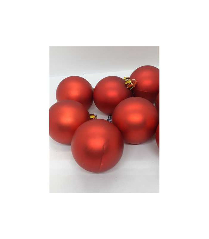 Set 9 globuri pentru brad Craciun culoare rosu