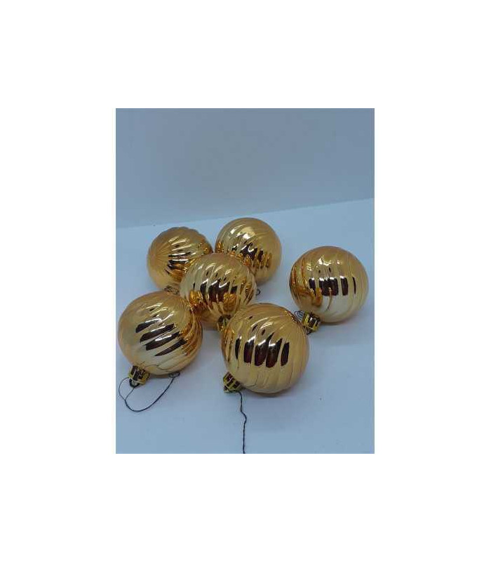 Set 6 globuri pentru Craciun culoare auriu