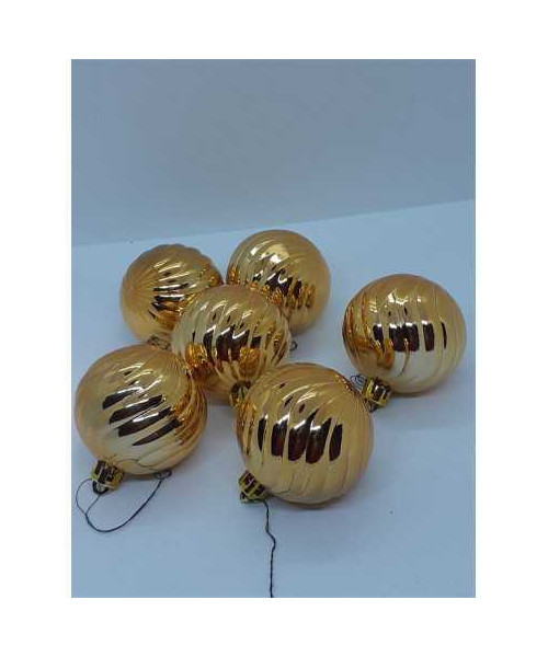 Set 6 globuri pentru Craciun culoare auriu