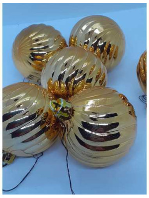 Set 6 globuri pentru Craciun culoare auriu 2