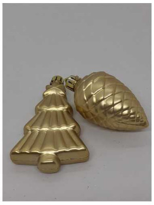 Set doua globuri pentru Craciun model bradut si con