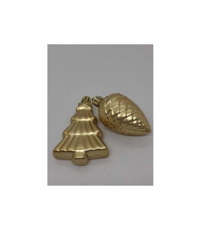 Set doua globuri pentru Craciun model bradut si con