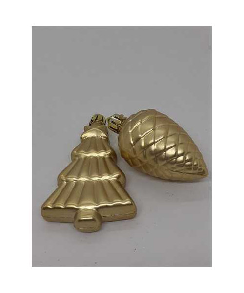 Set doua globuri pentru Craciun model bradut si con