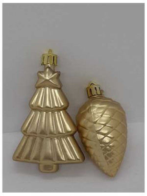 Set doua globuri pentru Craciun model bradut si con 2