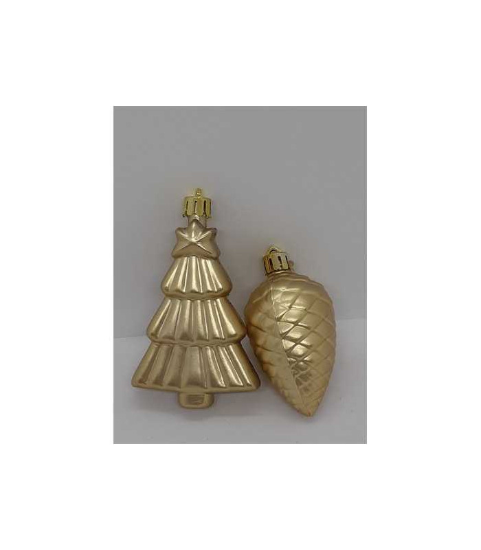 Set doua globuri pentru Craciun model bradut si con