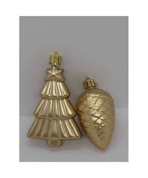 Set doua globuri pentru Craciun model bradut si con