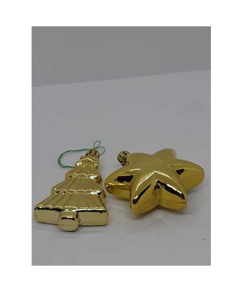 Set doua globuri pentru Craciun model bradut si stea