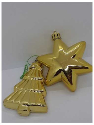 Set doua globuri pentru Craciun model bradut si stea 2