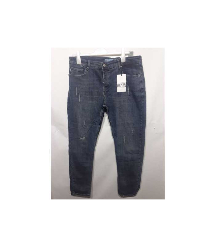 Pantaloni lungi blugi barbati culoare albastru Denim Slim marime 33