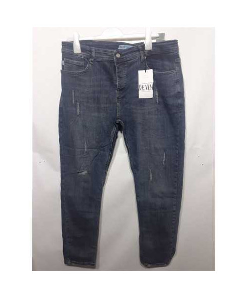 Pantaloni lungi blugi barbati culoare albastru Denim Slim marime 33