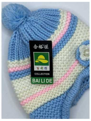 Caciulita copii tricotata cu snururi 3 ani 2