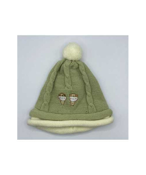 Caciulita copii tricotata cu ciucure 3 4 ani