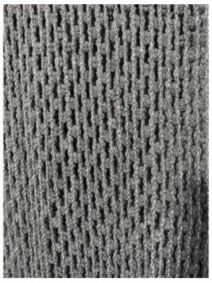 Fular tricotat dama cu franjuri culoare gri 2