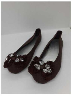 Balerini dama accesorizati cu fundita si inimioare Eponge marime 36