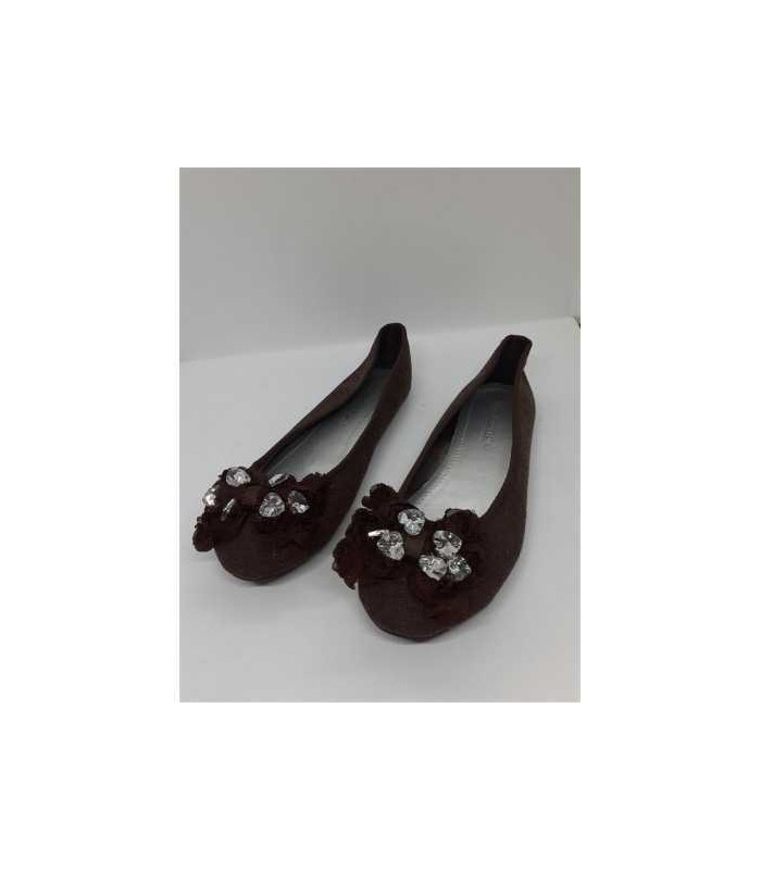 Balerini dama accesorizati cu fundita si inimioare Eponge marime 36