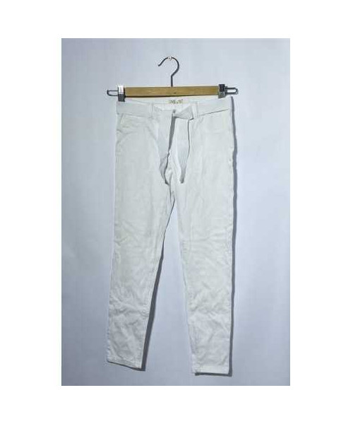 Pantaloni fetite albi cu cordon OVS marimea 8 9 ani