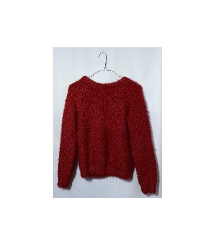 Pulover fetite rosu pufos Cropp marimea 13 14 ani XS
