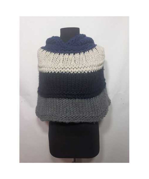 Poncho calduros cu gluga pentru fetite Benetton