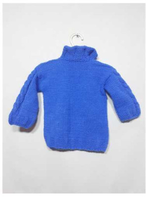Pulover crosetat pentru bebelusi culoare albastru 2