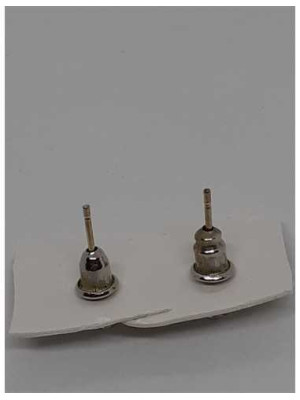 Cercei cu surub culoare auriu model rotund 2