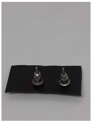 Cercei cu surub culoare argintiu model frunzulita 2