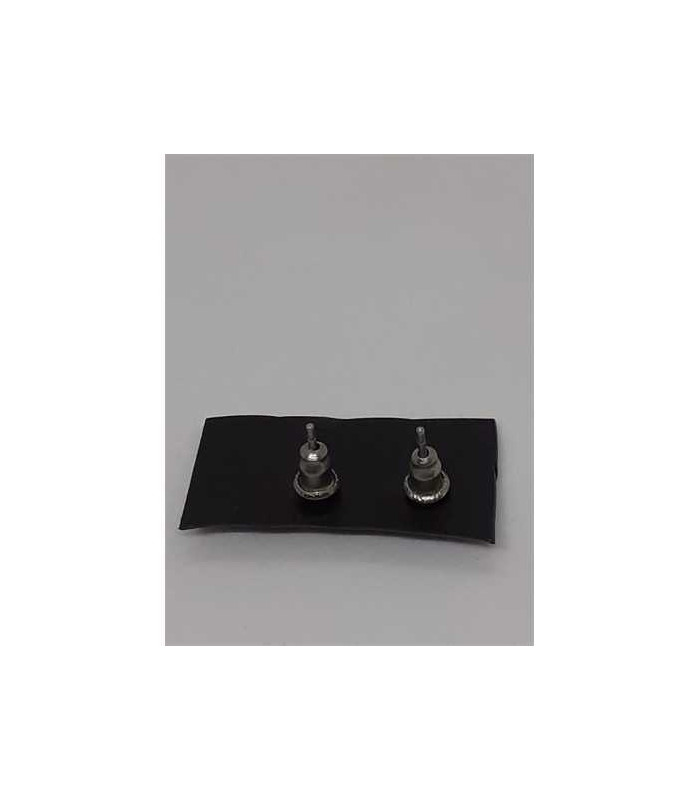 Cercei cu surub culoare argintiu model frunzulita