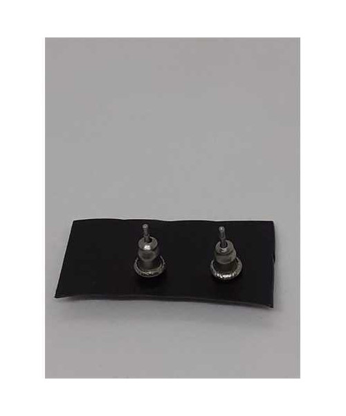 Cercei cu surub culoare argintiu model frunzulita