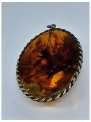 Medalion oval cu floare culoare  2